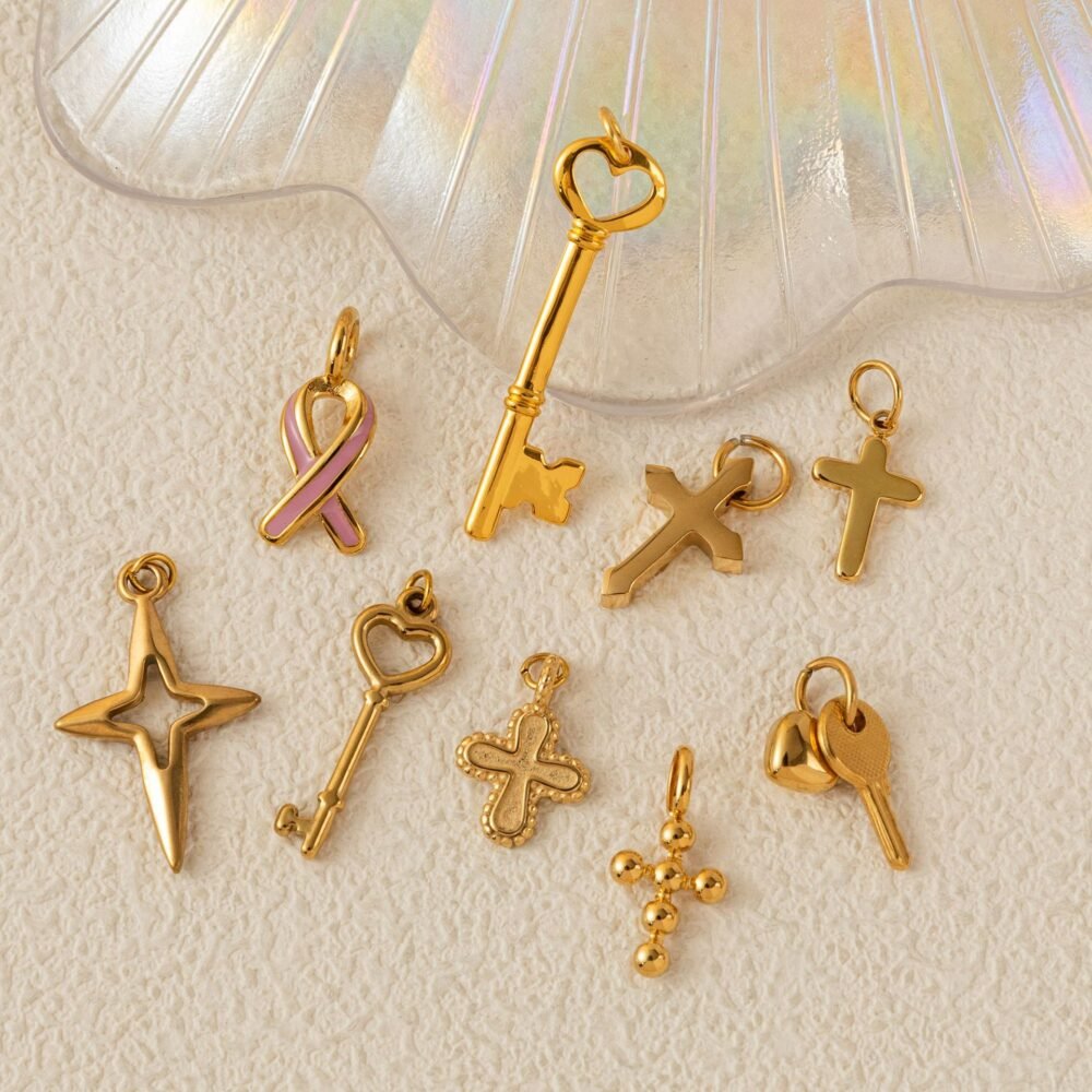 Diy Basic Living Chain Collection Key Love Cross Pendant
