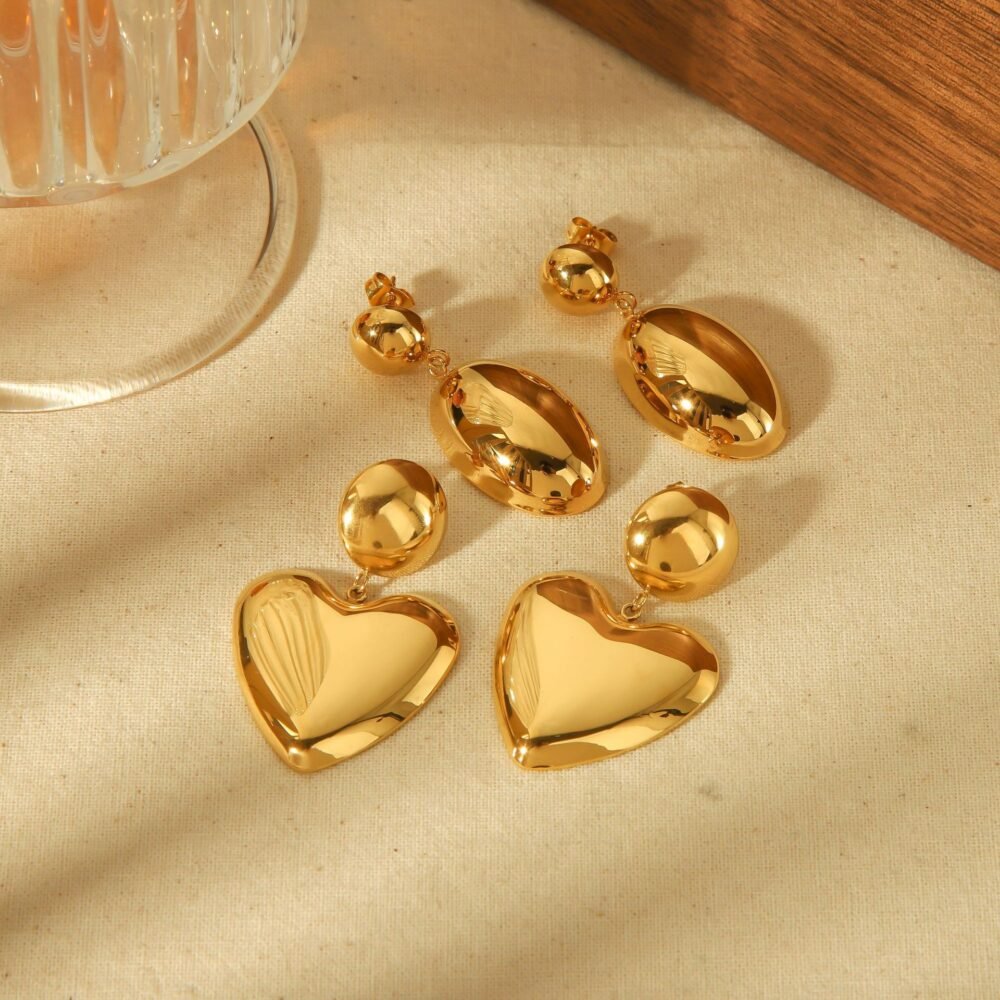 Love Stainless Steel Earrings - Image 2