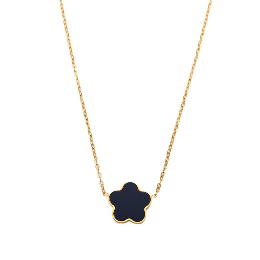 Stainless Steel Flower Double-Sided Five-Leaf Flower Necklaces - Image 5