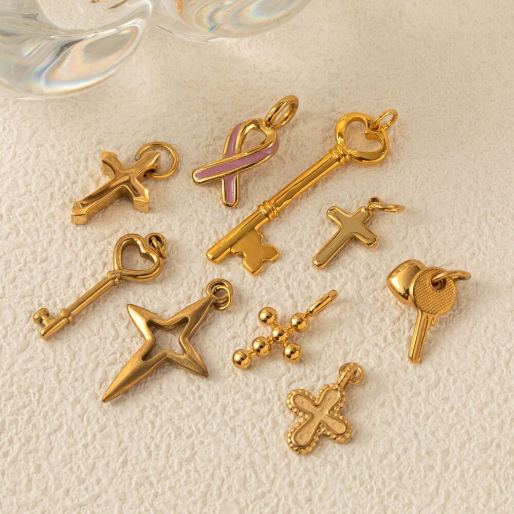 Diy Basic Living Chain Collection Key Love Cross Pendant - Image 3