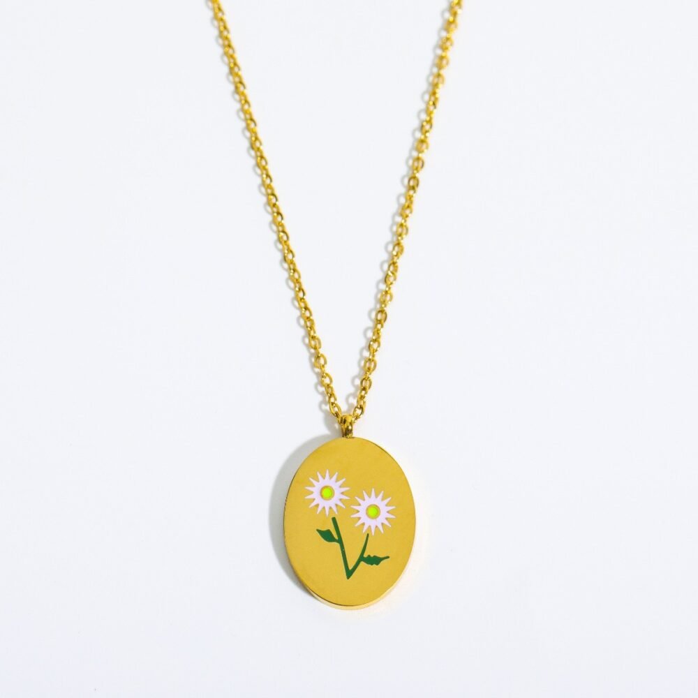 12 Monthes Birth Flower Necklace - Image 5