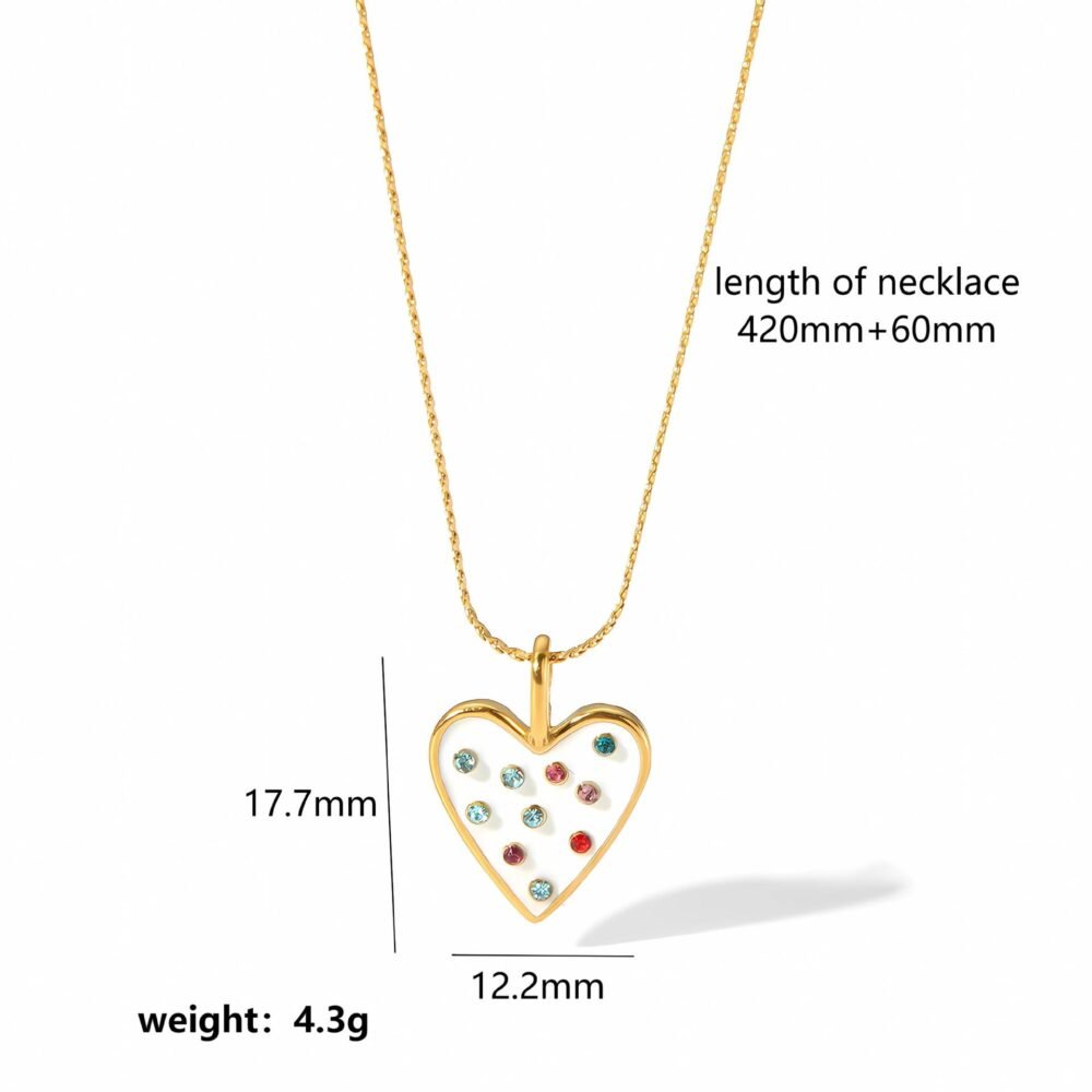 Devil'S Eye Pendant Eye-Shaped Inlaid Zircon Drip Glue Necklace - Image 5
