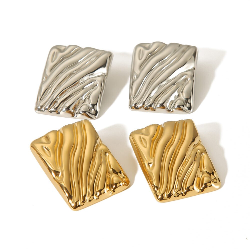 Wave Stainless Steel Earrings - Image 5
