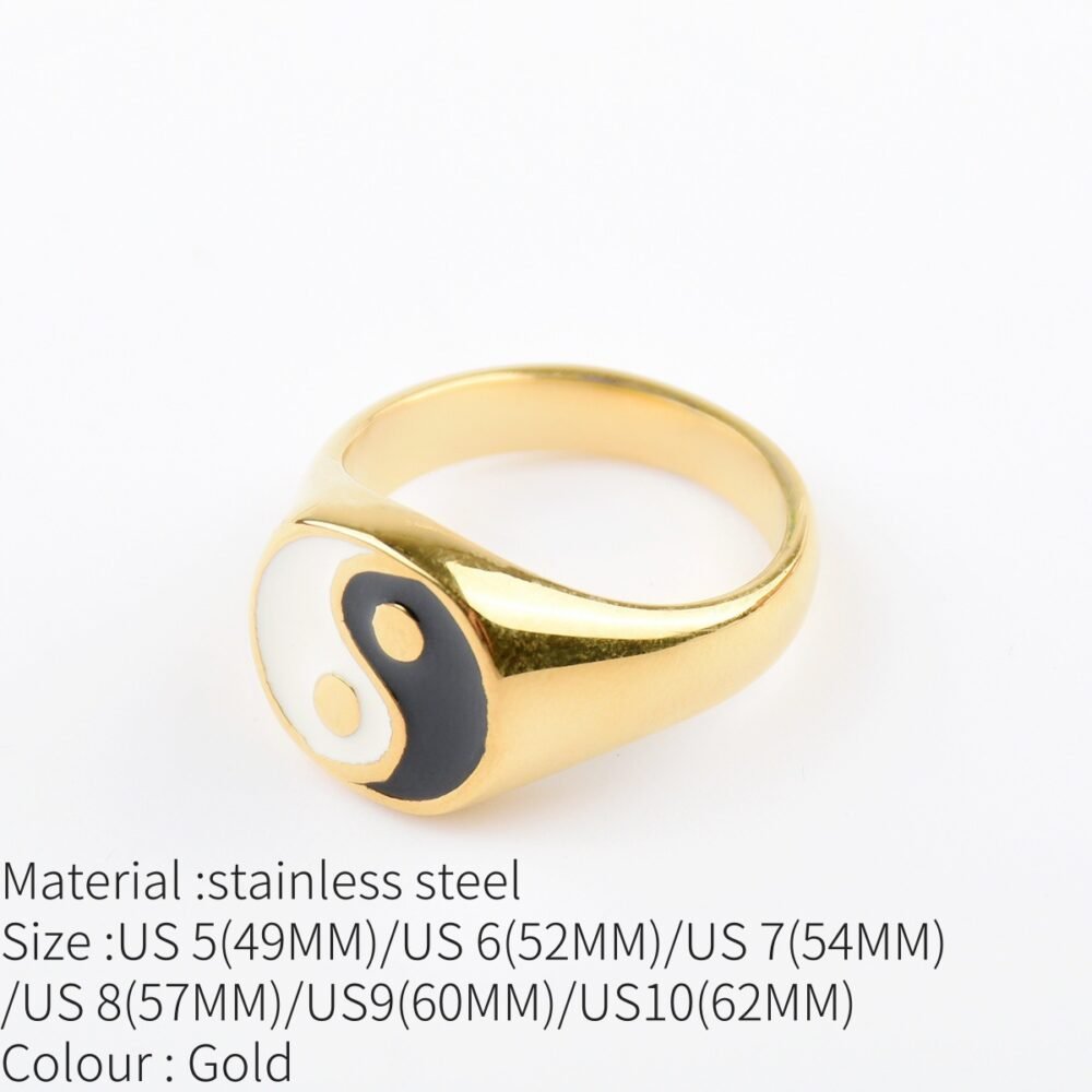 Tai Chi Bagua Yin and Yang ring men's ring jewelry - Image 3