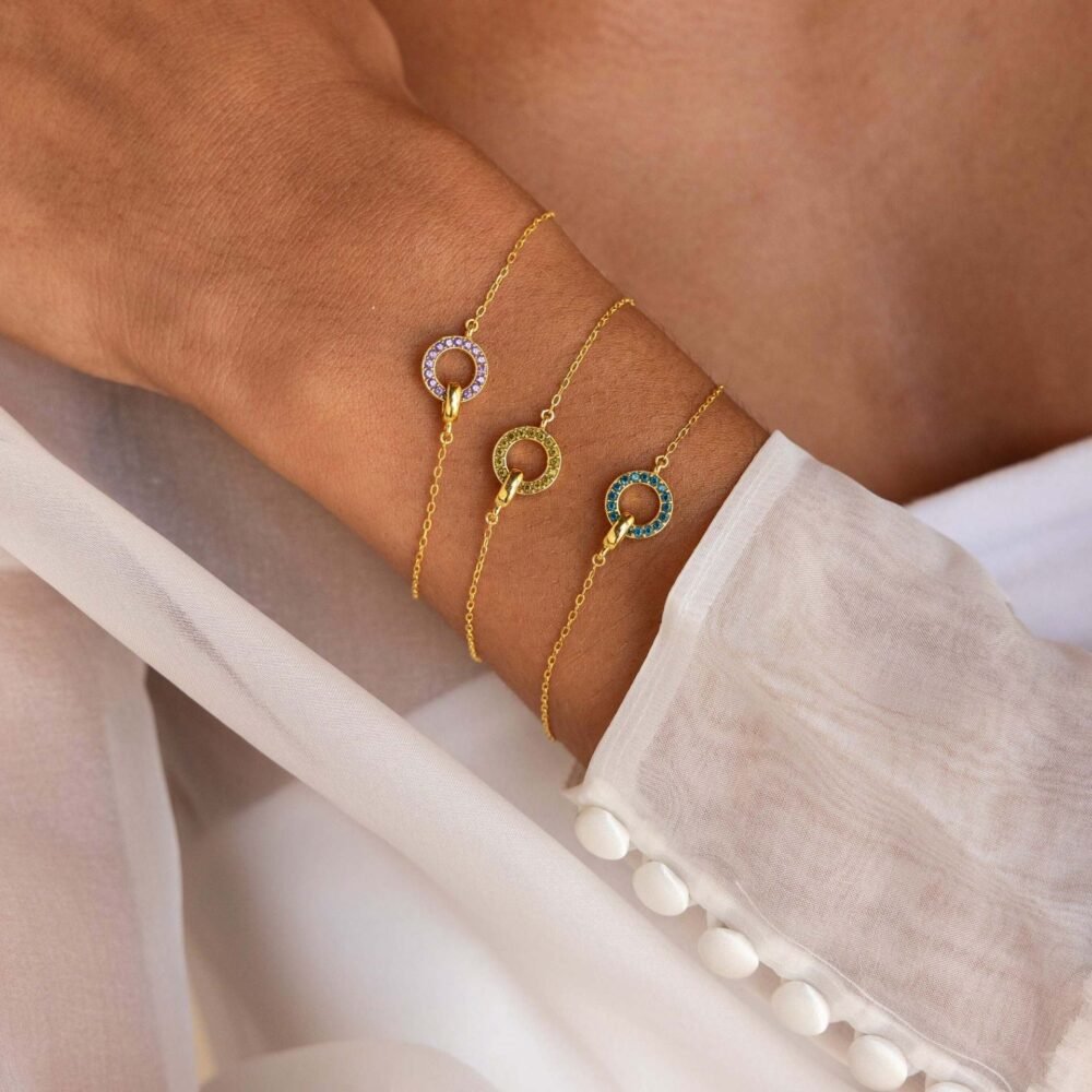 Linkage December Birthday Stone Bracelet