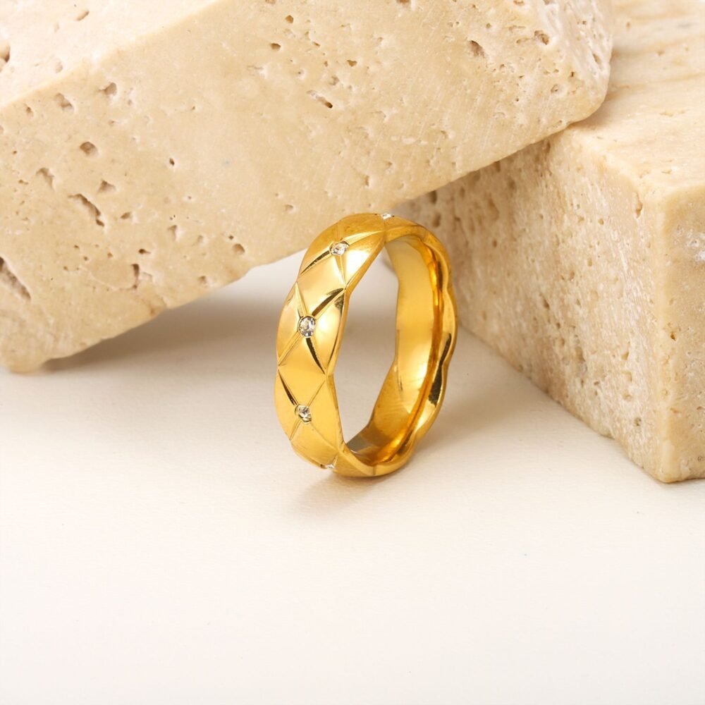 Xiangling Check Pattern Ring