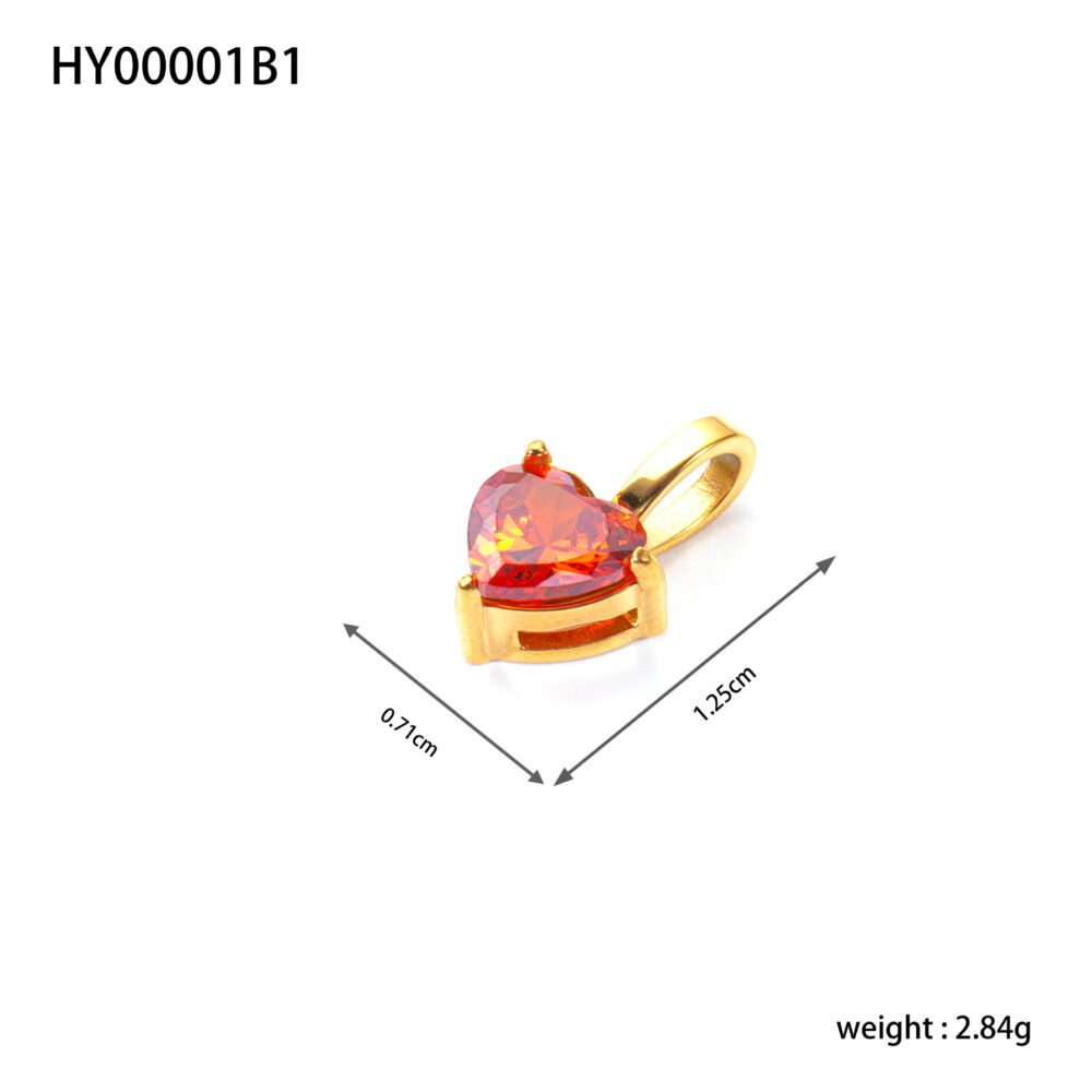 December Color Inlaid Zircon Water Drop Pendants & Charms - Image 3