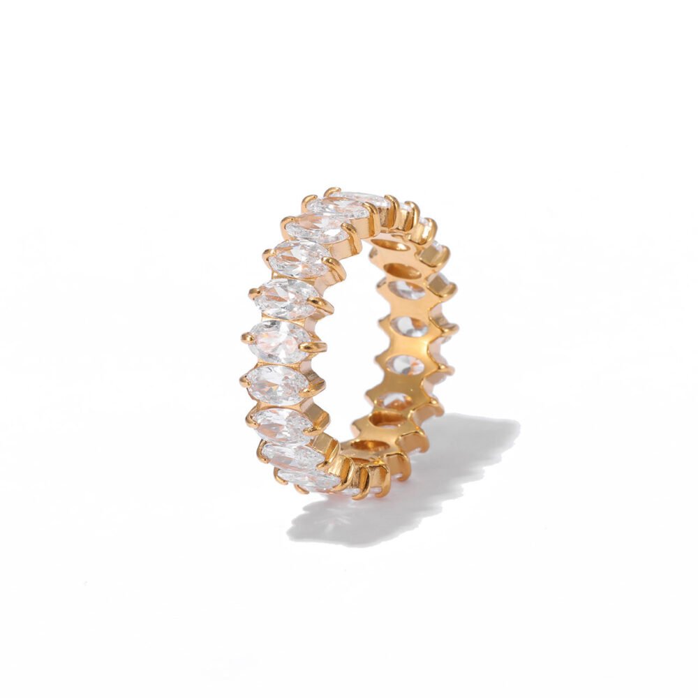Single Row Of Micro-Inlaid Zircon Ring - Image 5
