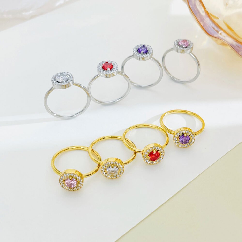 Micro-Inlaid Zircon Shiny Full Diamonds Ring