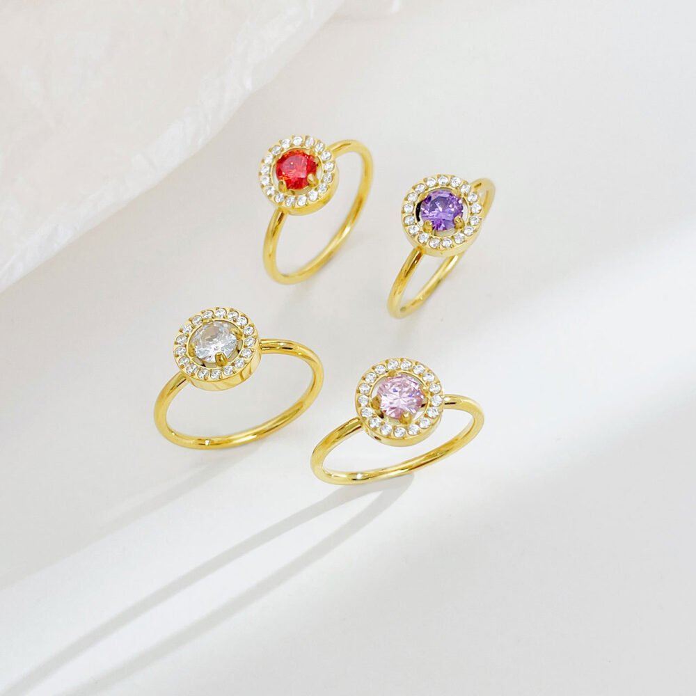 Micro-Inlaid Zircon Shiny Full Diamonds Ring - Image 4