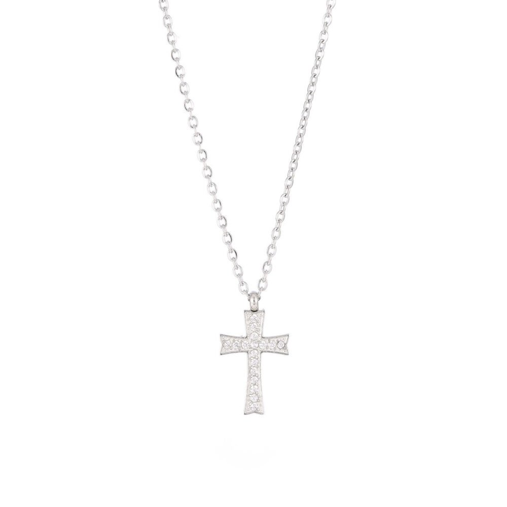 Cross Inlaid With Zircon Necklace - Image 5