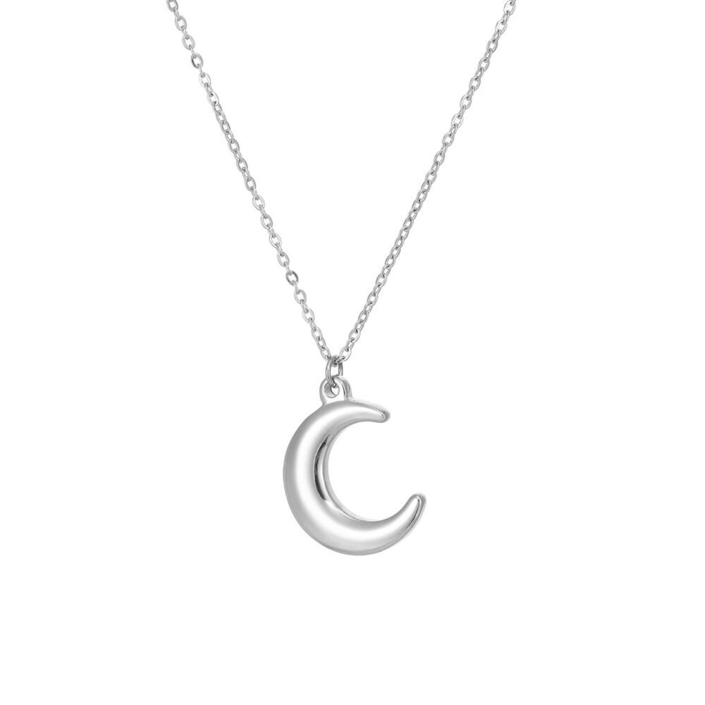 No Stainless Steel Moon Necklace - Image 5