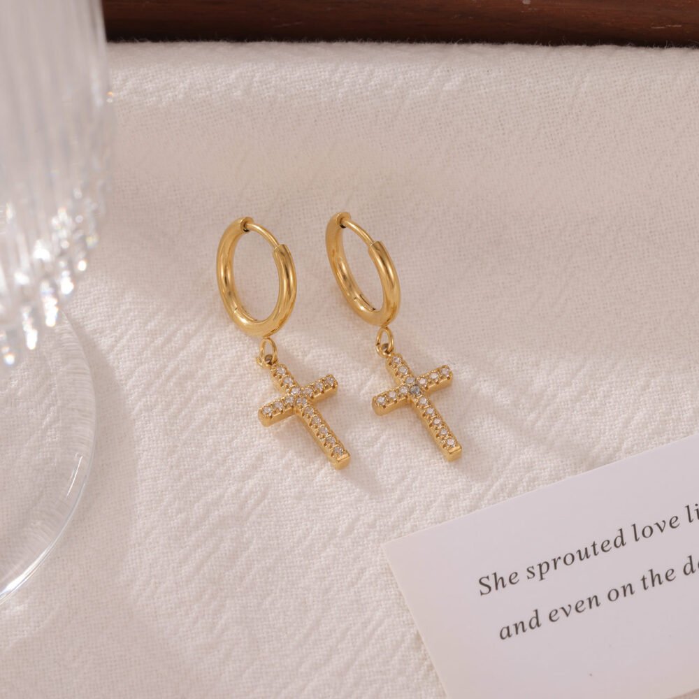 Cross Earrings - Image 2