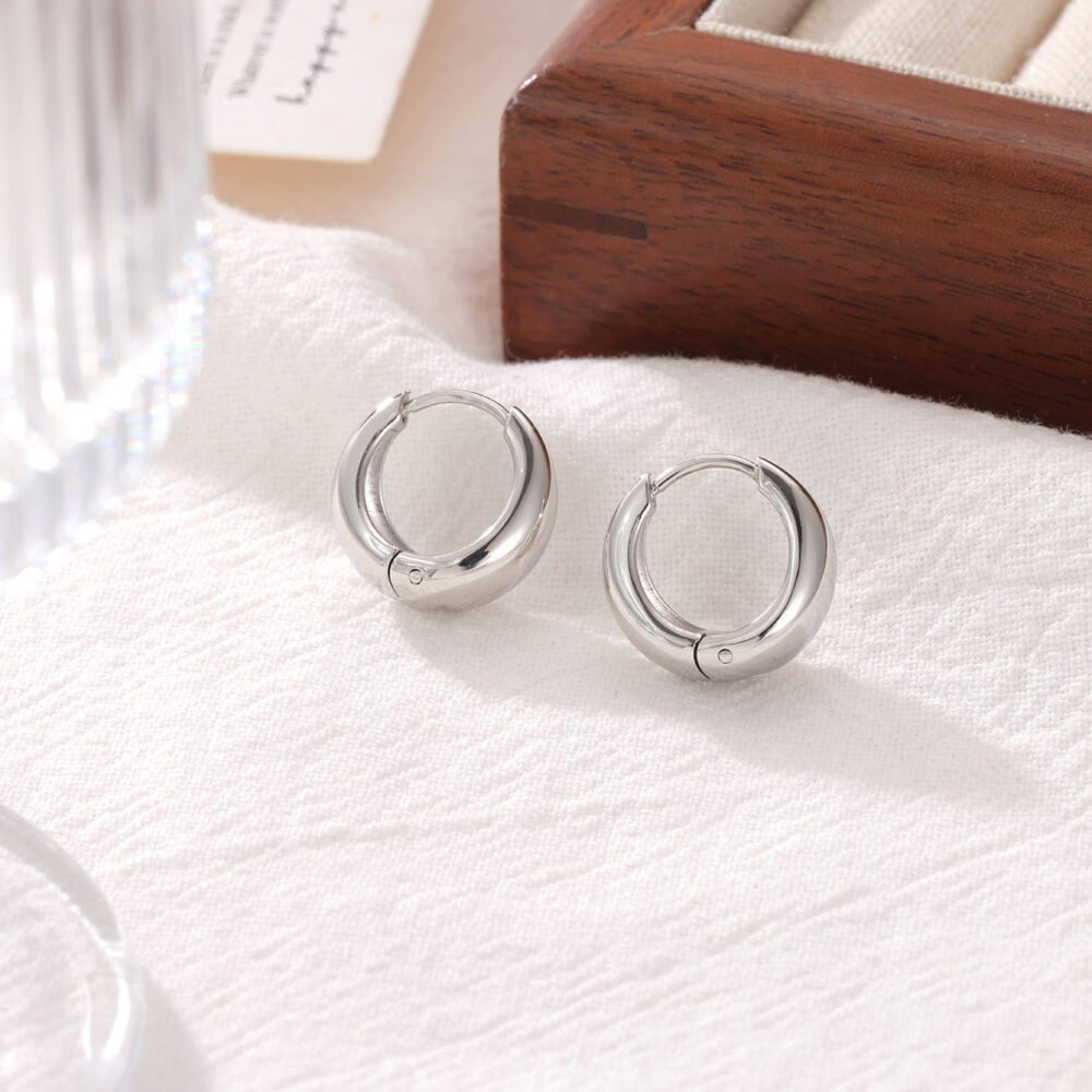 Korean Water Drop Round Earrings - Image 3