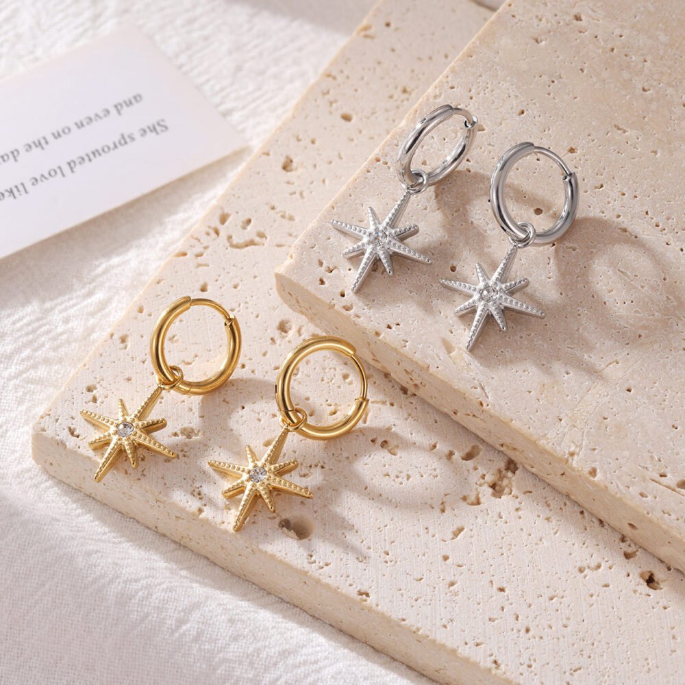 Star Twinkling Star Geometric Type Earrings - Image 4
