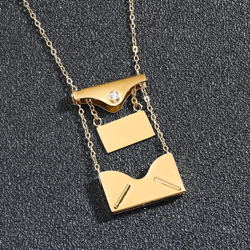 Letter Envelope Letter Love Letter Openable Pendant Necklace