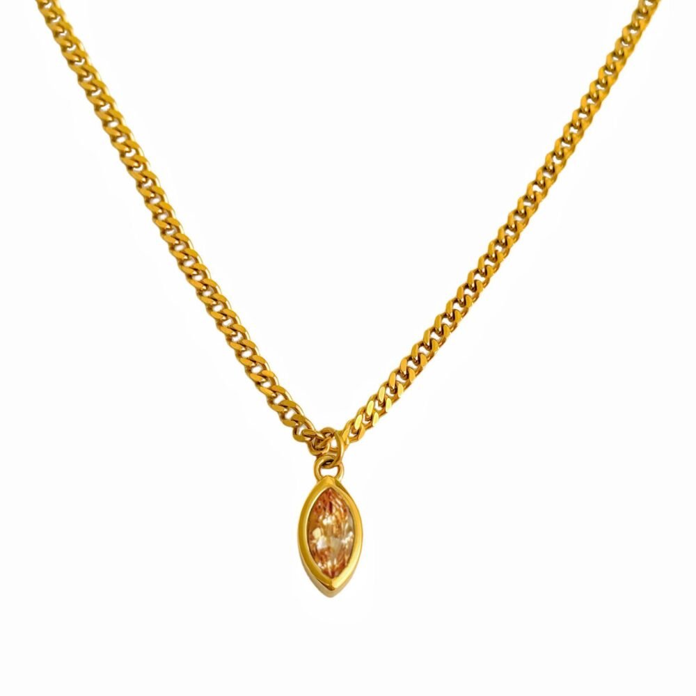 Colored Horse Eye Colored Zircon Pendant Necklace - Image 5