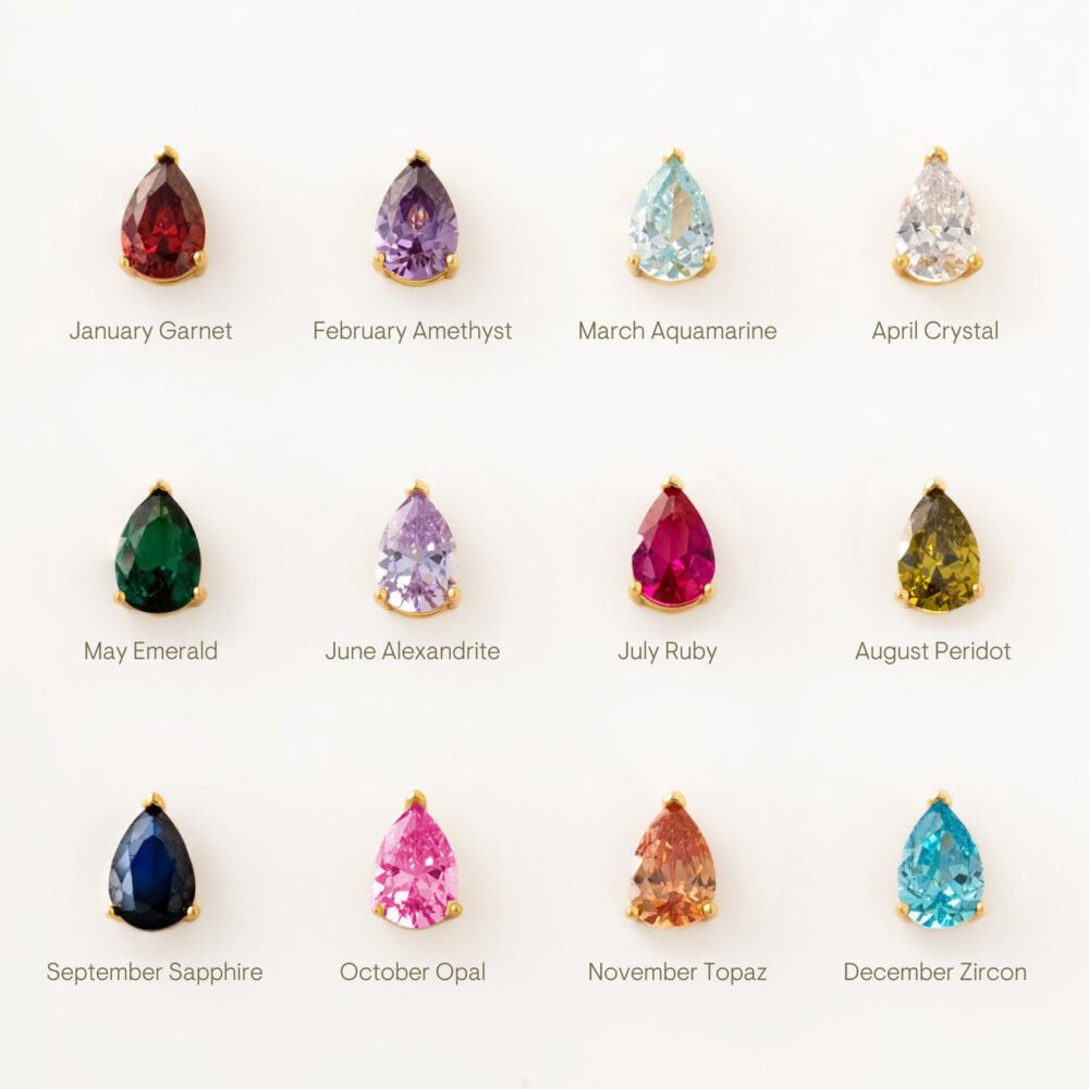 Pear-Shaped Water Drop Zircon December Birthstone Pendants & Charms