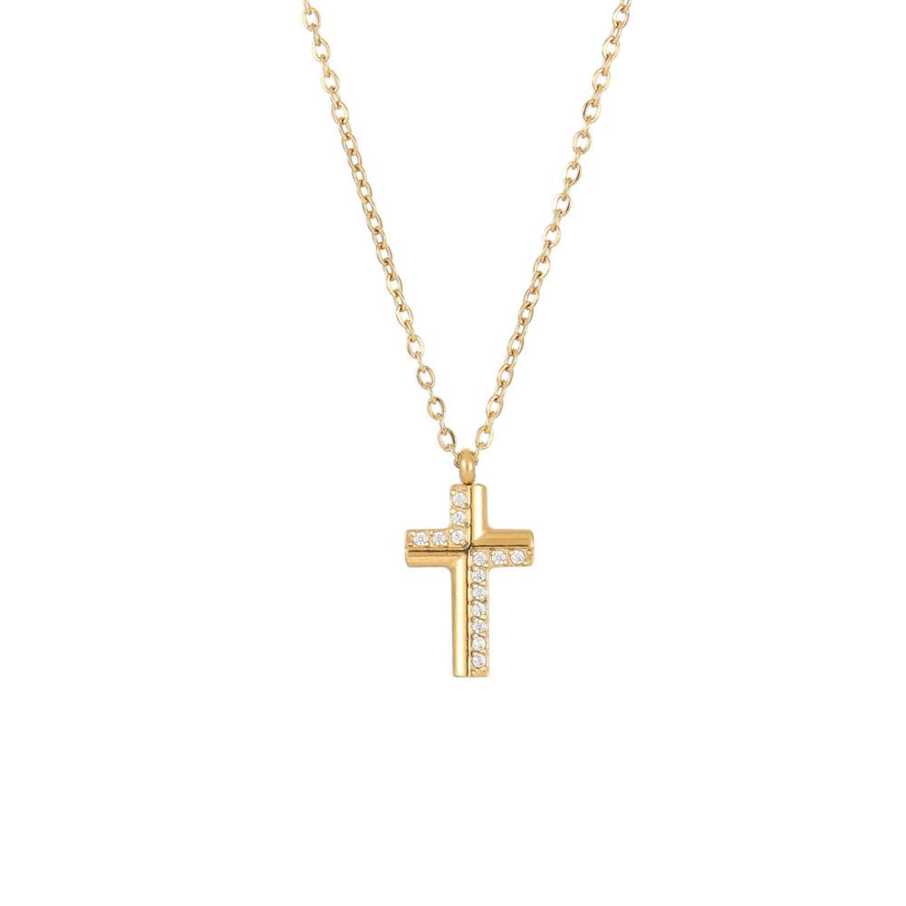 Cross Inlaid With Zircon Necklace - Image 5