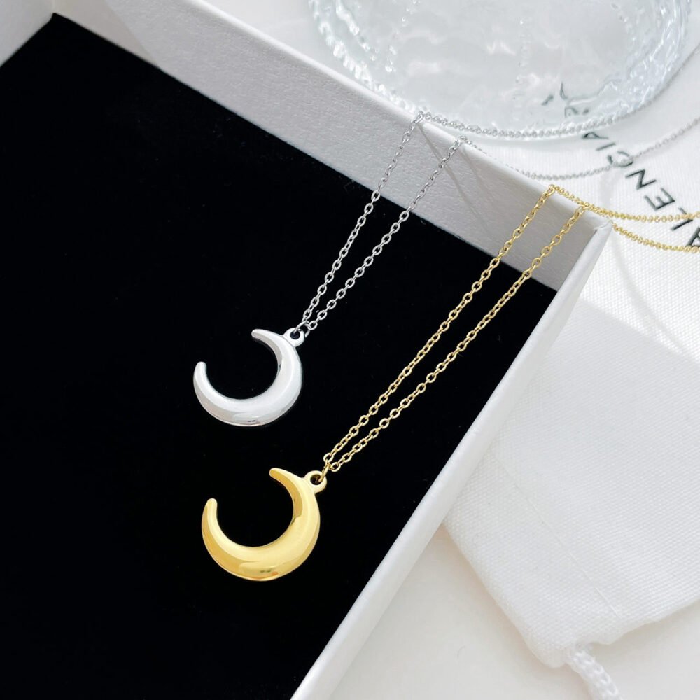 No Stainless Steel Moon Necklace - Image 2