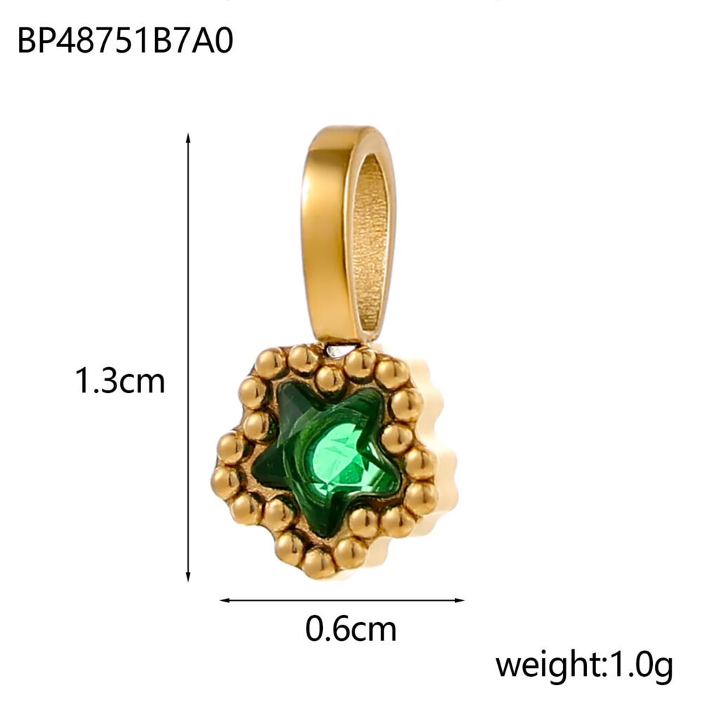 Five-Pointed Star Zircon December Birthstone Pendants & Charms - Image 4