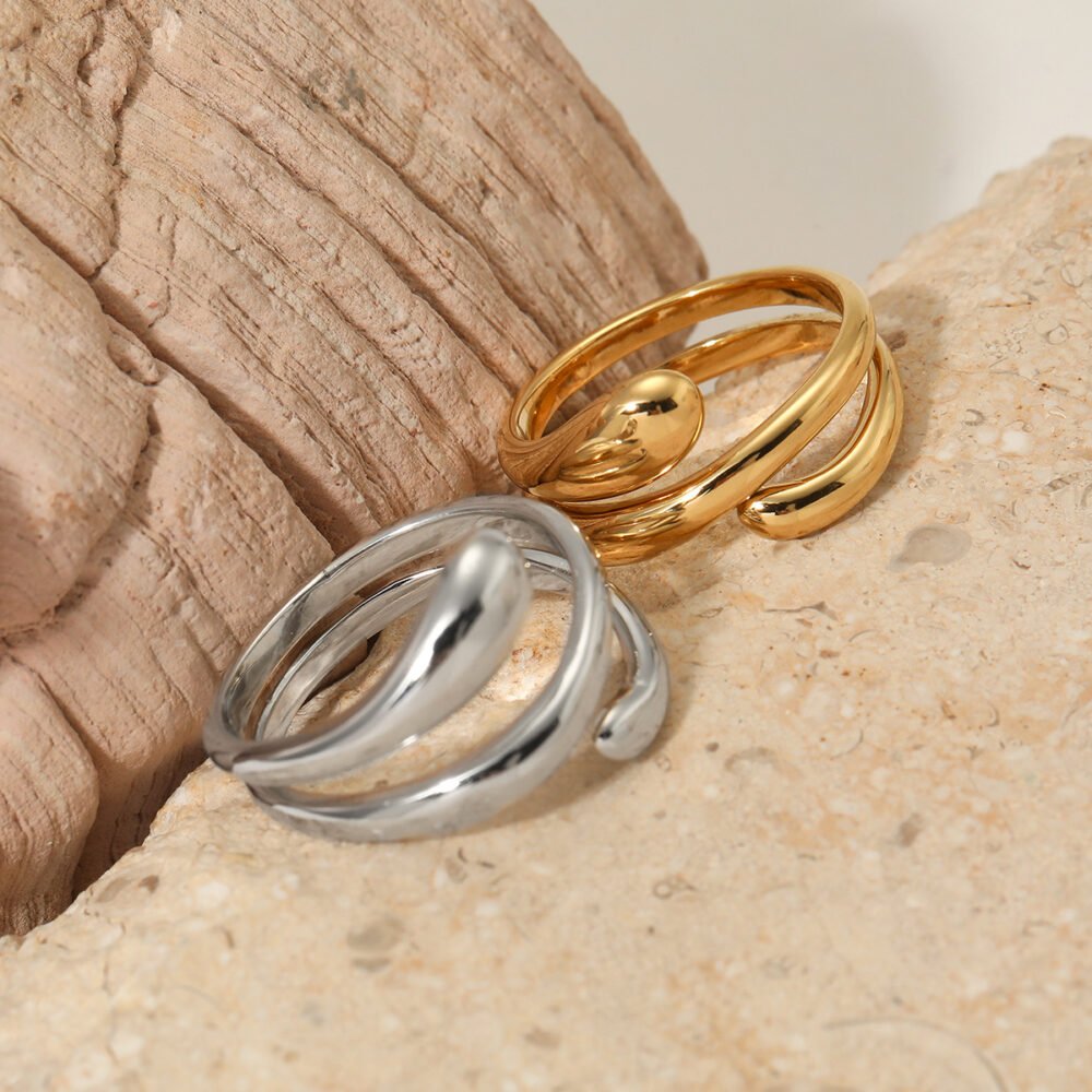 Smooth Multi-Layer Lines Ring - Image 2