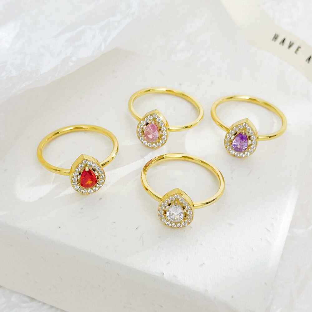 Teardrop Zircon Ring - Image 4