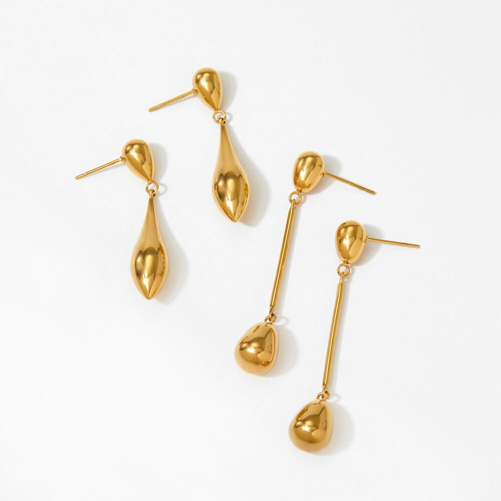 Long Water Drop Drops Jewelry Set - Image 5