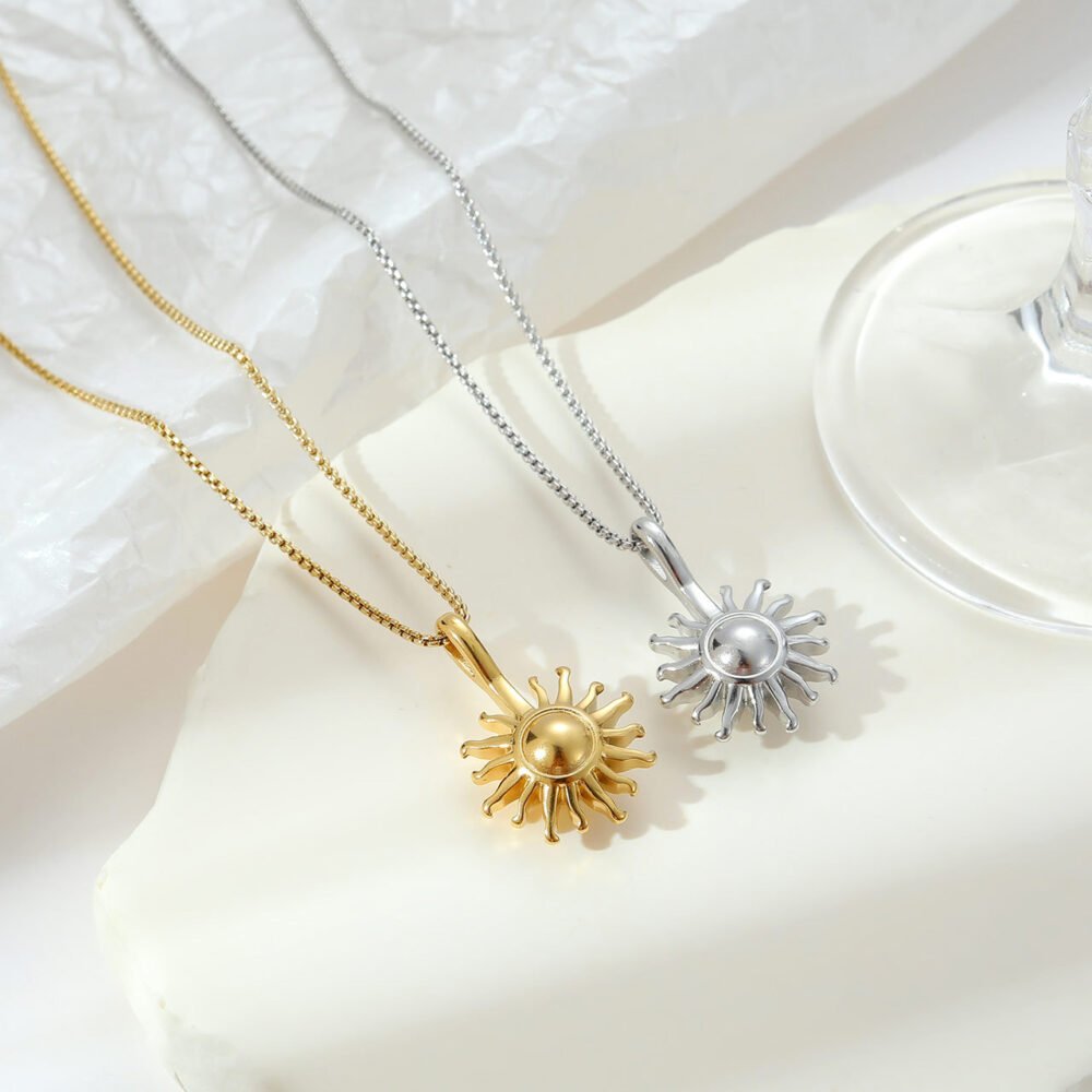 Sunflower Stainless Steel Necklace - Image 2