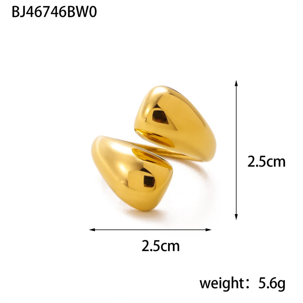 Water Drop Stainless Steel Ring - Image 4