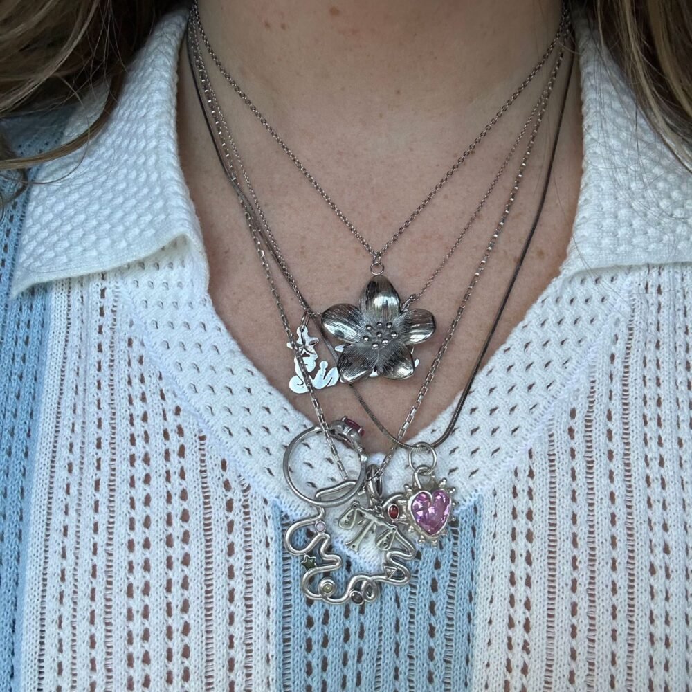 Flower Pendant Jewelry Set - Image 3