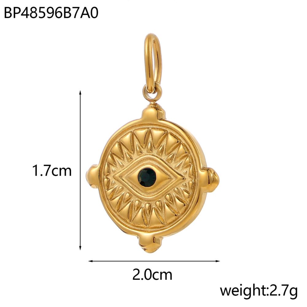 Round Card Devil'S Eye Pendants & Charms - Image 5