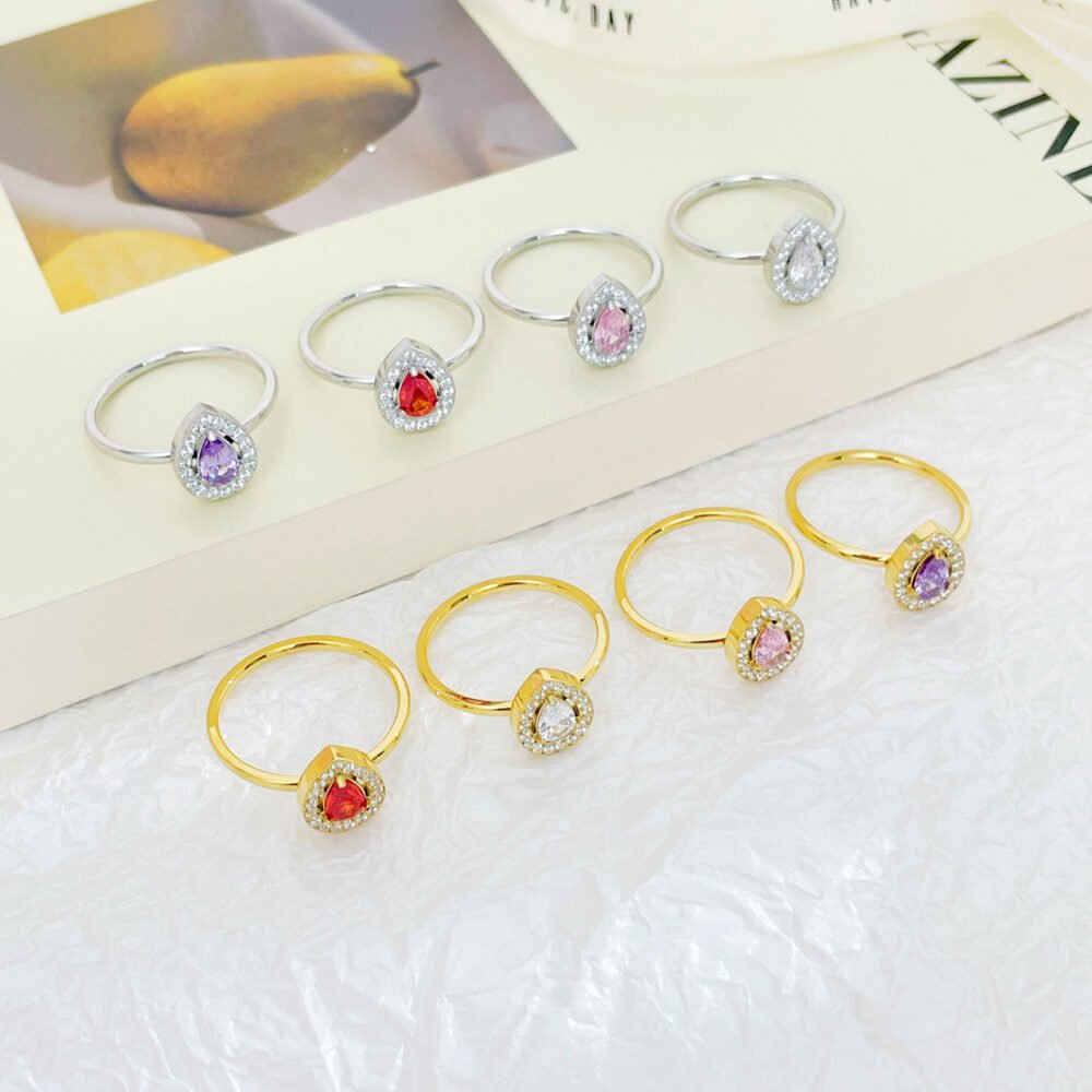 Teardrop Zircon Ring - Image 2