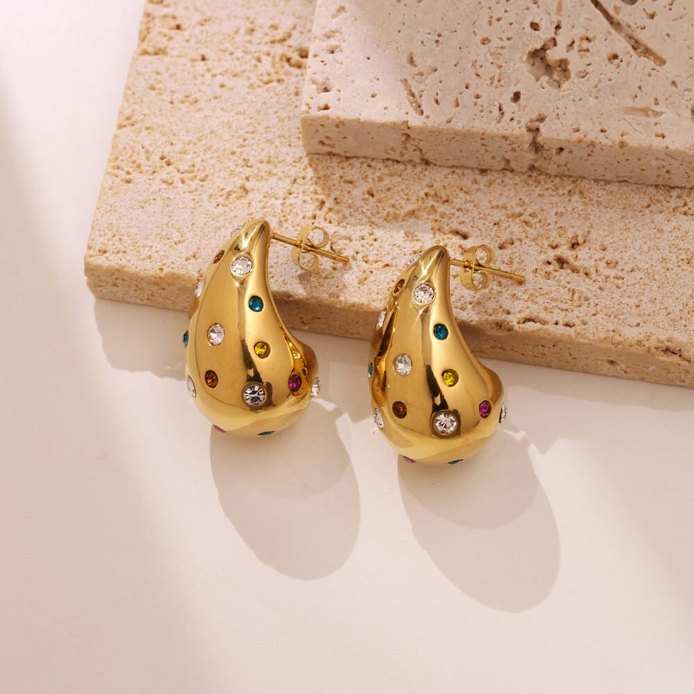 Inlaid With Water Drops Earrings - Image 4