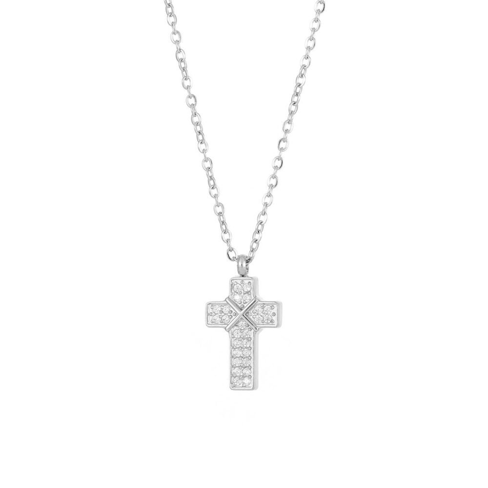 Cross Inlaid With Full Diamonds Necklace - Image 5