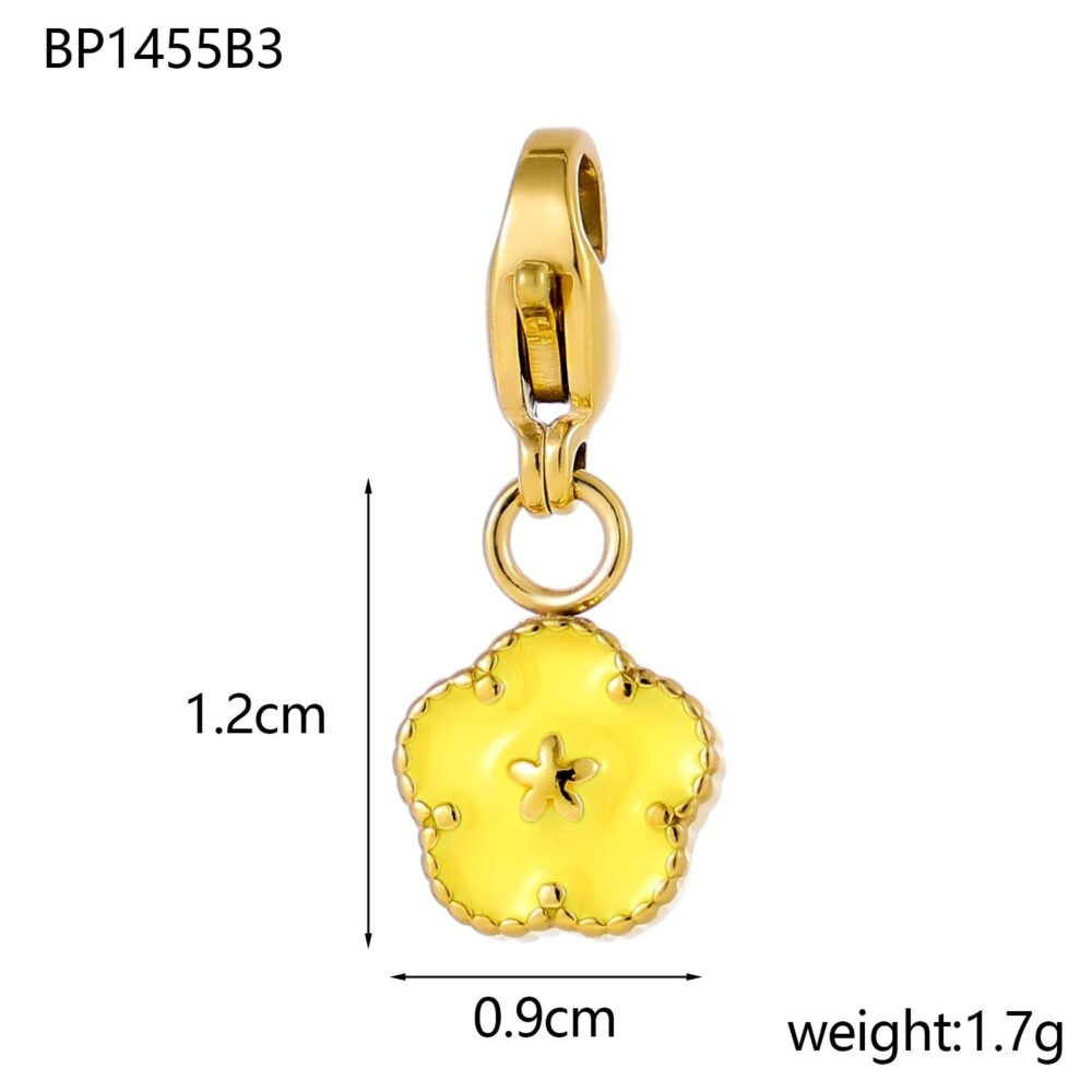 Colored Zircon Star Flower Pendants & Charms - Image 5