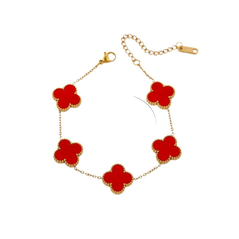 Five-Flower Four-Leaf Clover Lucky Jewelry Set - Image 5