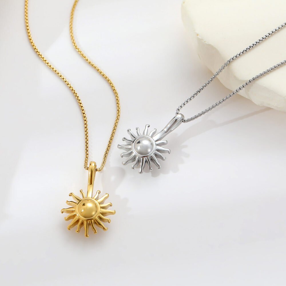 Sunflower Stainless Steel Necklace