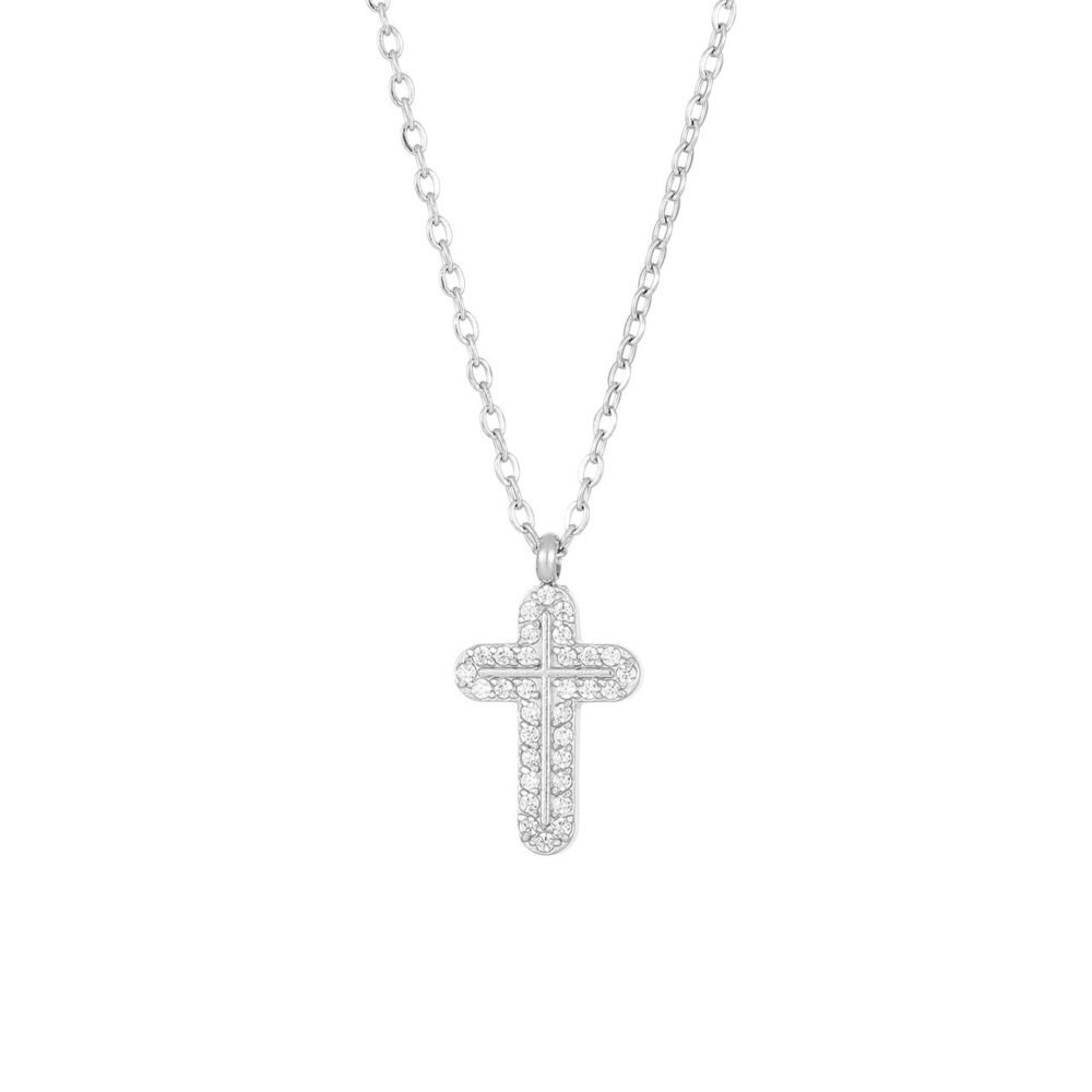 Cross Inlaid With Full Diamonds Necklace - Image 5