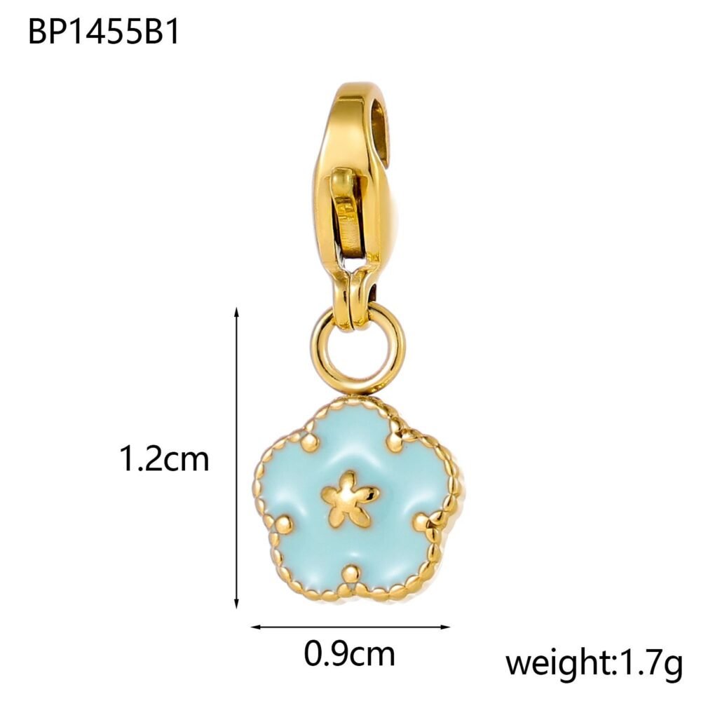 Colored Zircon Star Flower Pendants & Charms - Image 3
