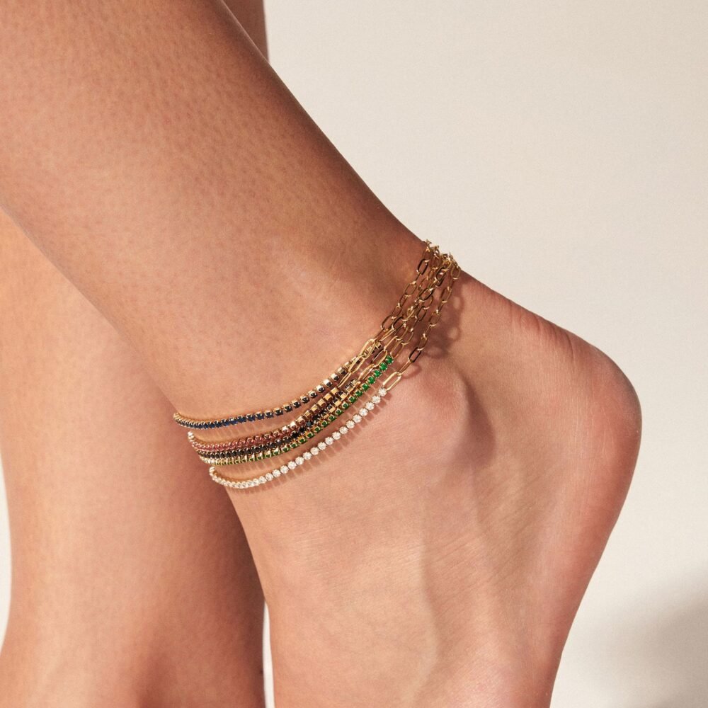 Zircon Ankle Chain Anklet - Image 3