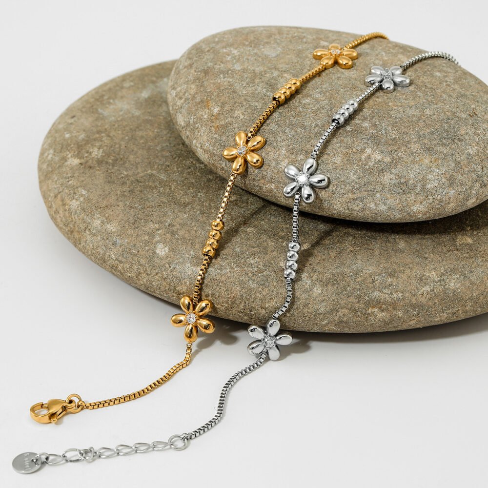 Flower Round Beads Bracelet