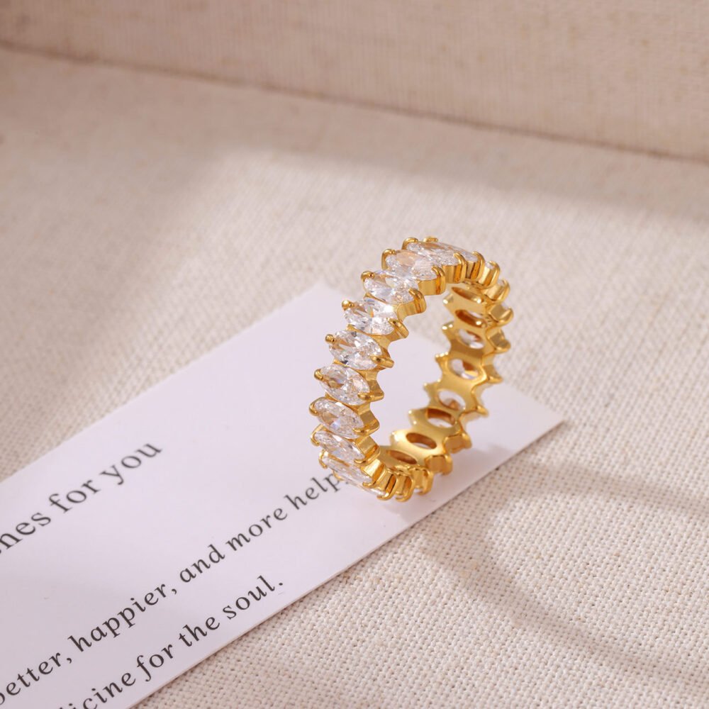Single Row Of Micro-Inlaid Zircon Ring - Image 3