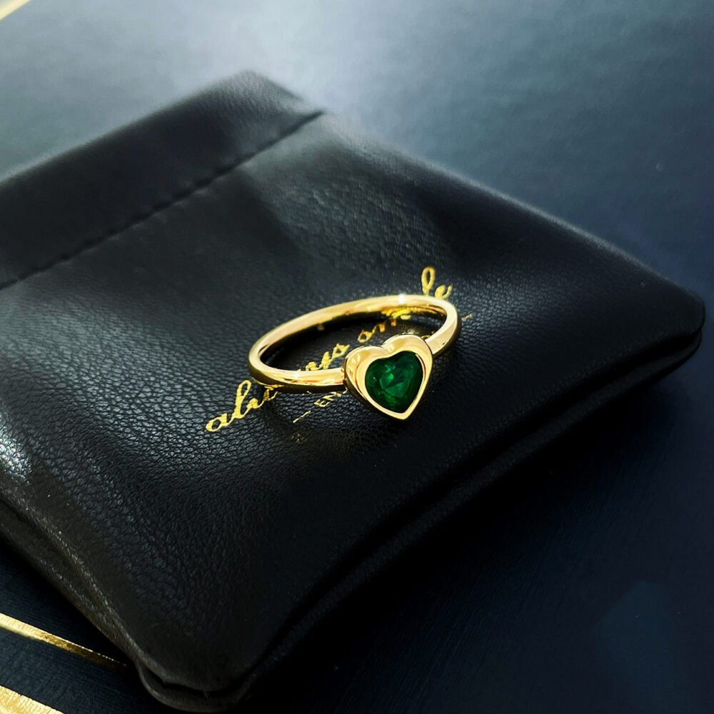 Stainless Steel Zircon Heart Ring - Image 4