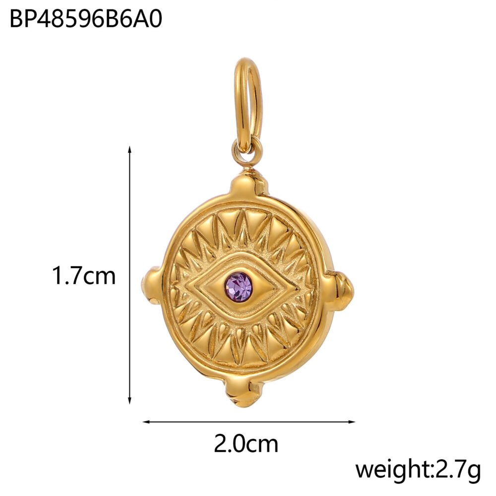 Round Card Devil'S Eye Pendants & Charms - Image 4