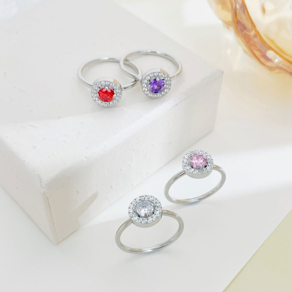 Micro-Inlaid Zircon Shiny Full Diamonds Ring - Image 3
