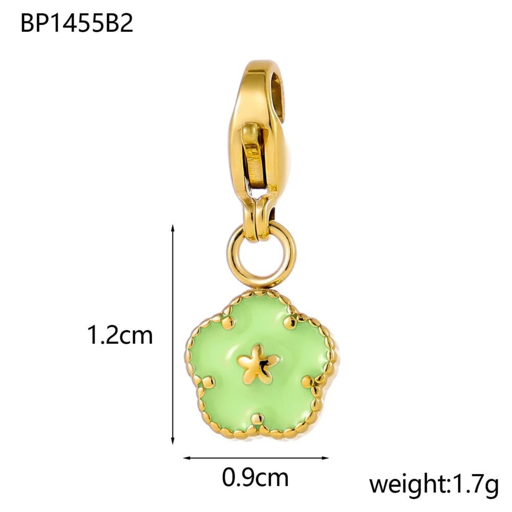 Colored Zircon Star Flower Pendants & Charms - Image 4