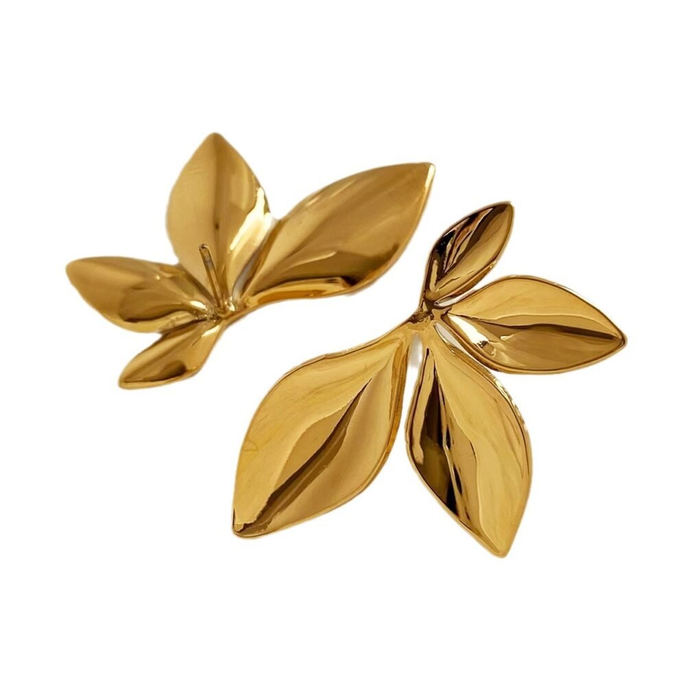 Leaf Flower Shape Earrings - Image 5