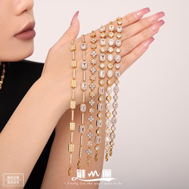 Geometric Tarnish-Free Bracelet